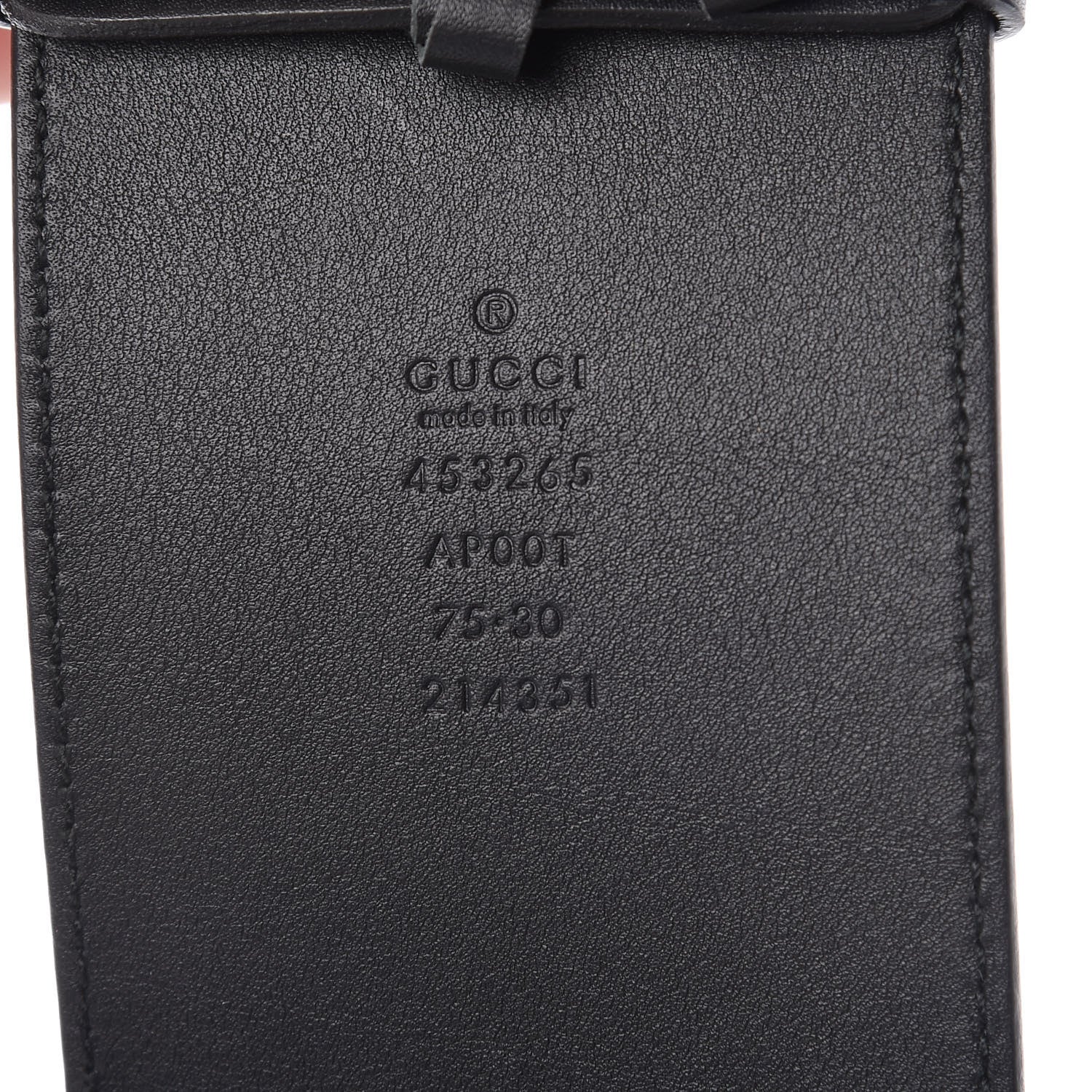 Gucci Calfskin Double G Wide Belt 75 30 Black 5 of 7