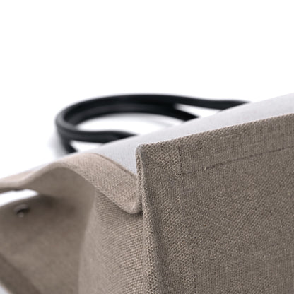 Saint Laurent Linen Calfskin Rive Gauche Tote Optic White 10 of 17