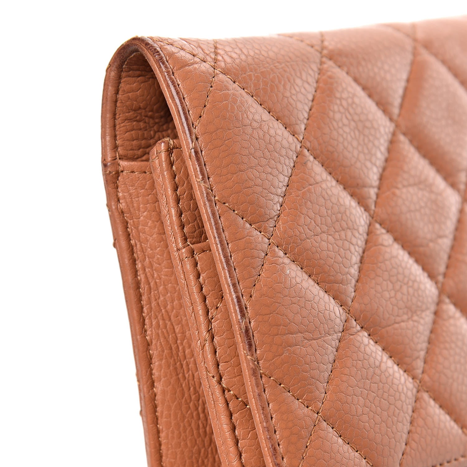 Chanel Caviar Quilted Wallet On Chain WOC Tan 17 of 23