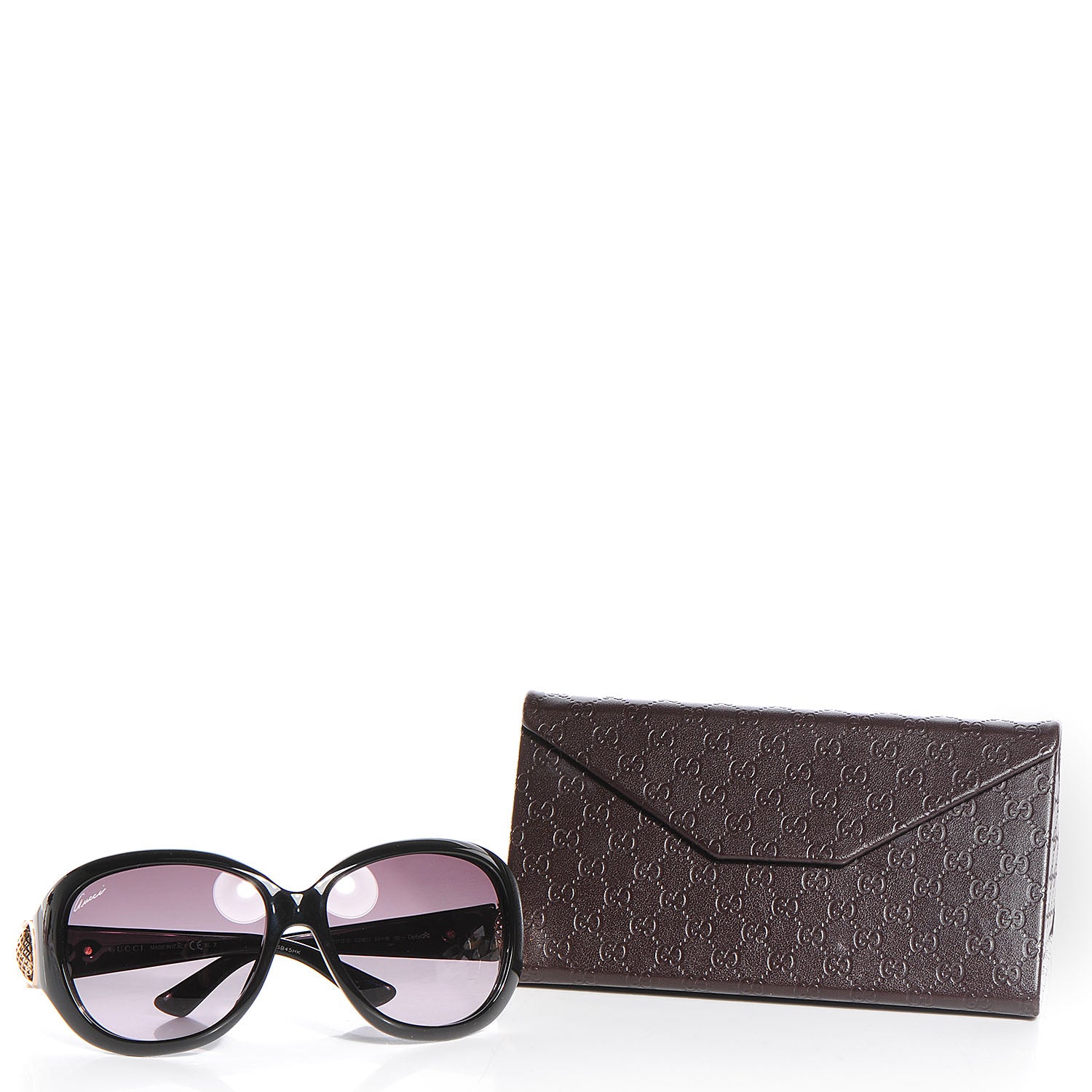 Gucci Oval Frame Horsebit Sunglasses 3712/S Black 4 of 7