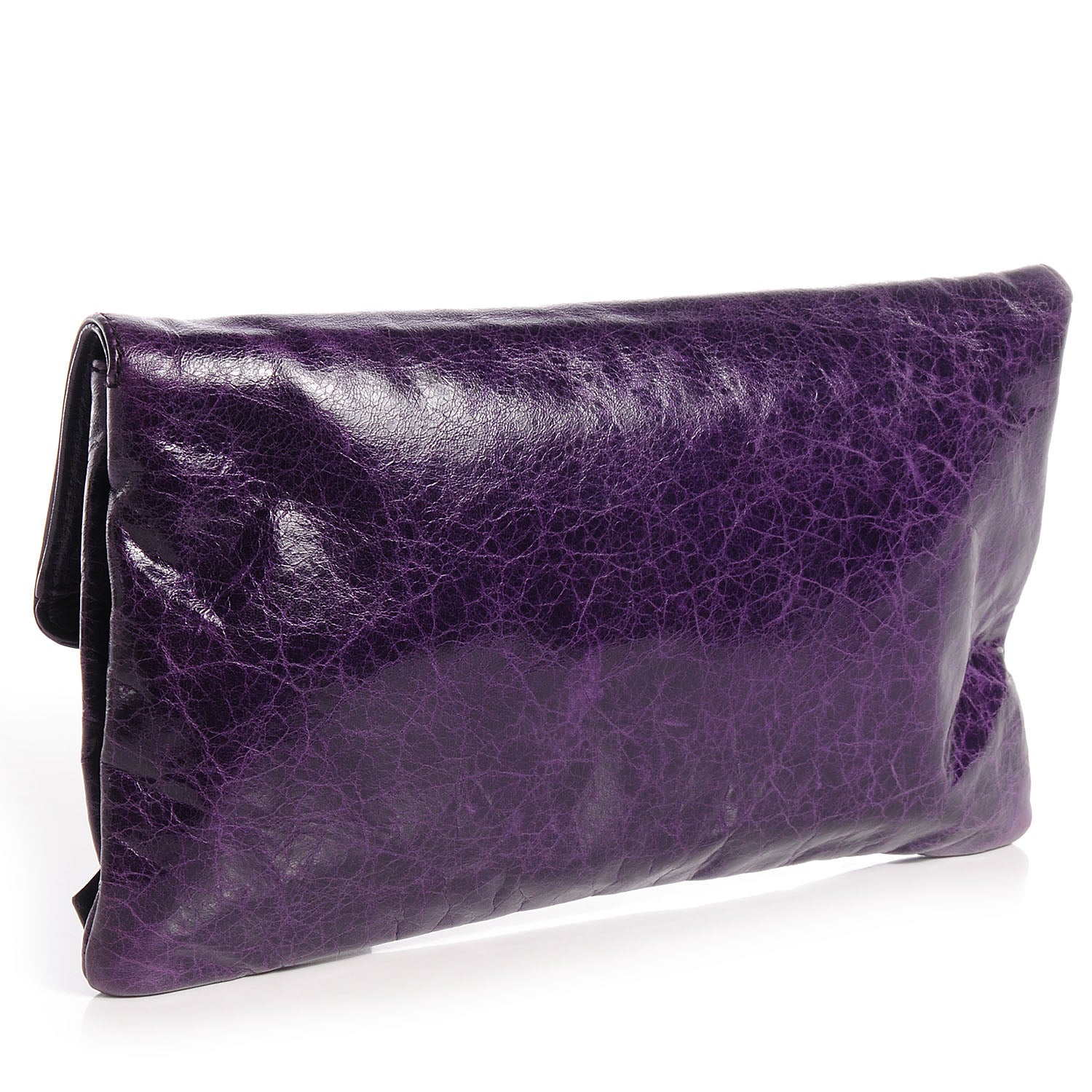 Balenciaga Chevre Giant 21 Silver Hardware Envelope Clutch Violet 3 of 11