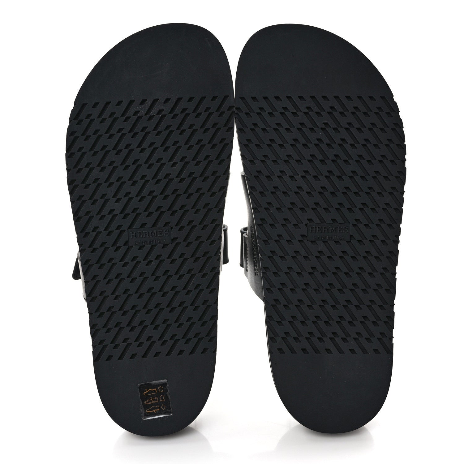 Hermes Calfskin Womens Chypre Sandals 39.5 Black 5 of 9