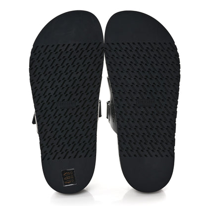 Hermes Calfskin Womens Chypre Sandals 39.5 Black 5 of 9