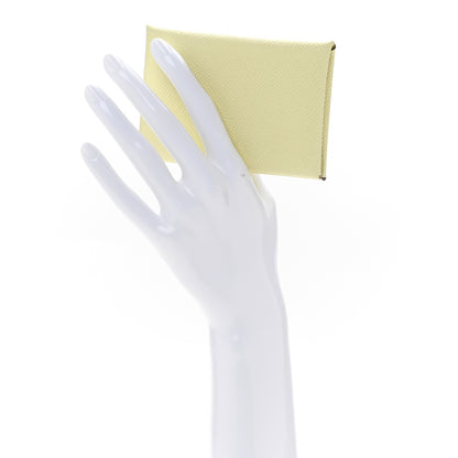 Hermes Epsom Calvi Duo Card Case Jaune Milton 2 of 9