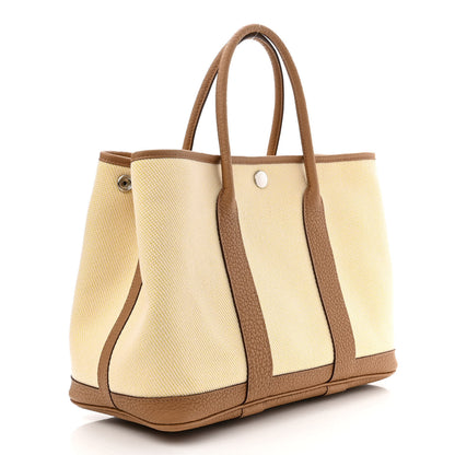 Hermes Twill H Negonda Garden Party 30 TPM Ecru Jaune De Naples Biscuit 2 of 9