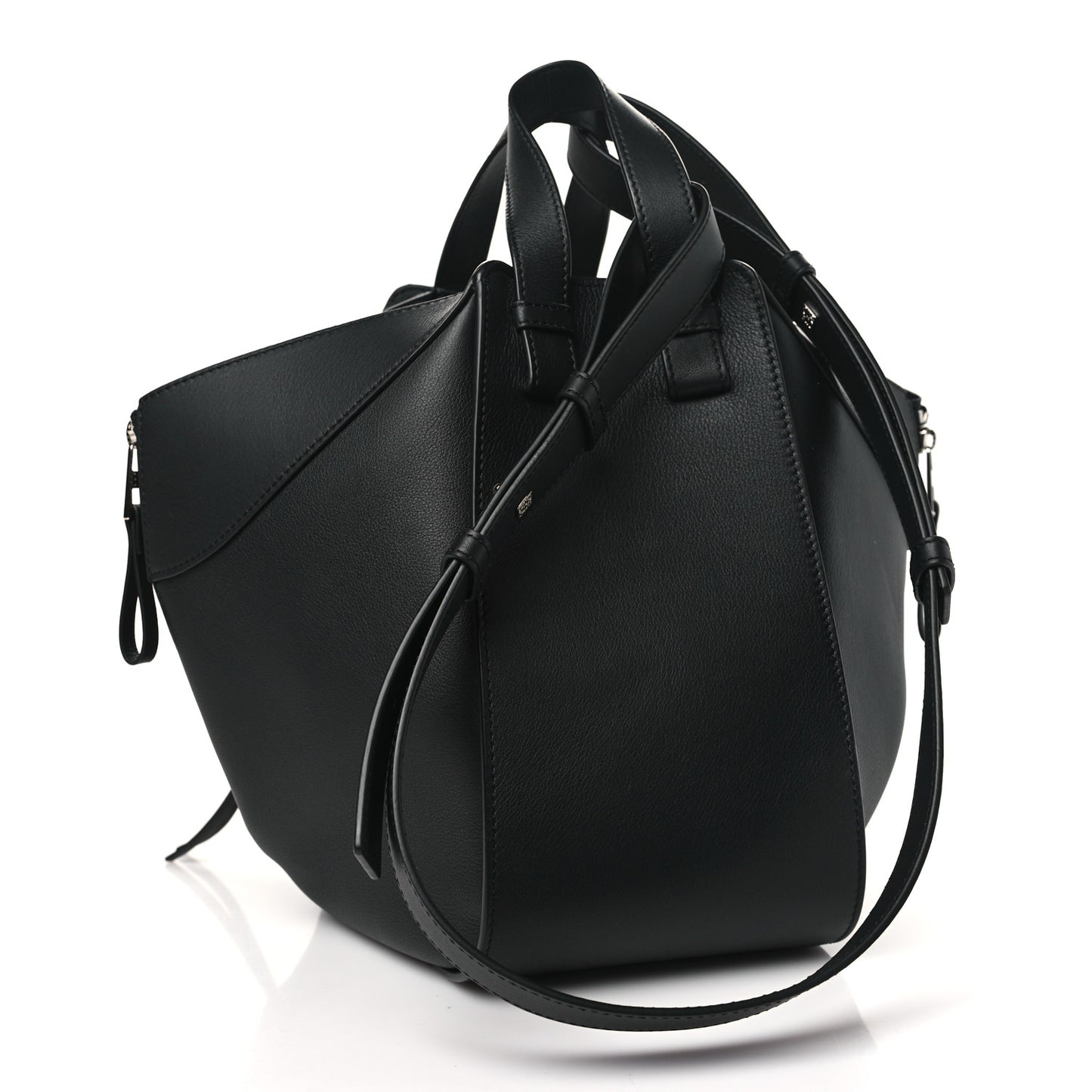 Calfskin Small Hammock Shoulder Bag Black
