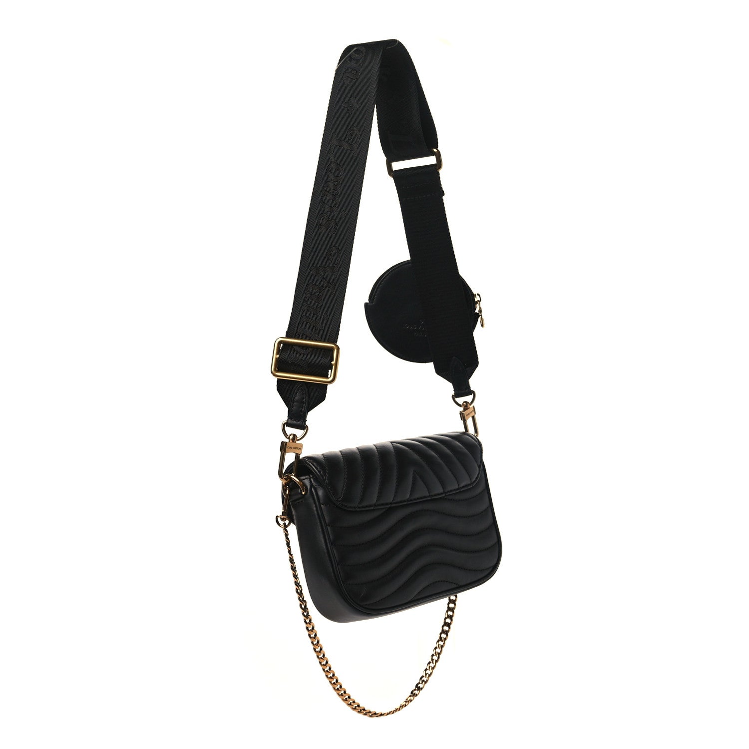 Louis Vuitton Calfskin New Wave Multi Pochette Black 3 of 8