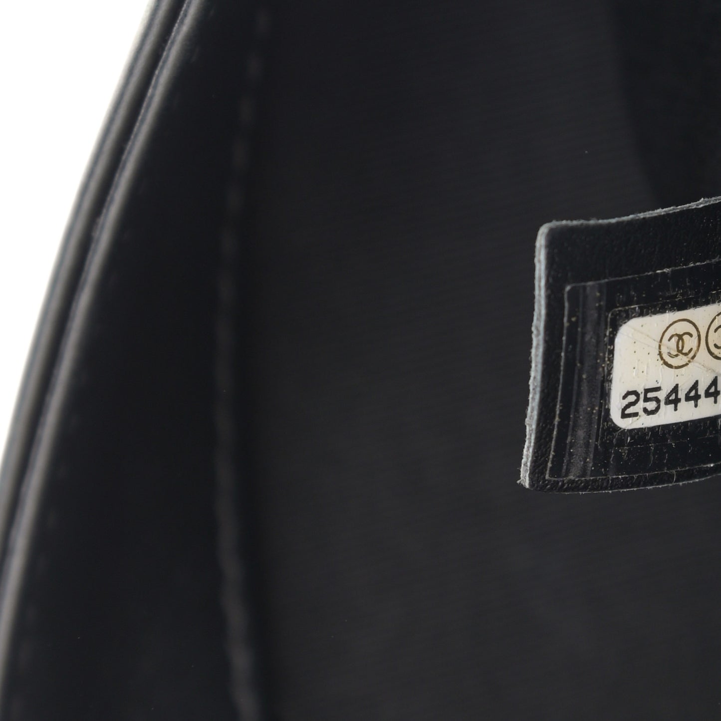 Calfskin Studded Chevron Quilted Flap Black