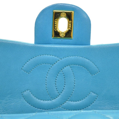 Chanel Lambskin Quilted Mini Flap Turquoise GHW 7 of 9