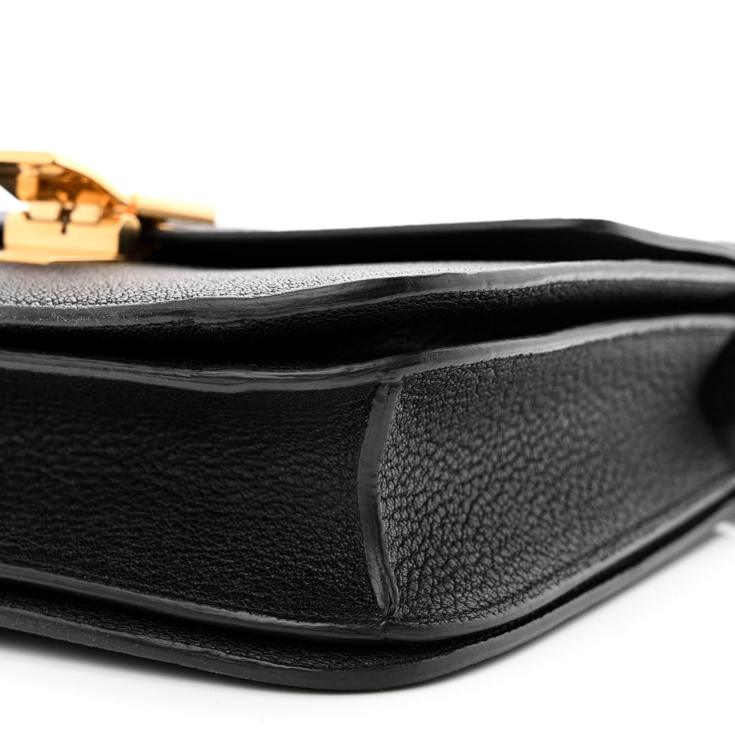 Goatskin Medium Classic Box Flap Bag Black