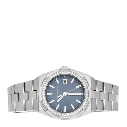 Vacheron Constantin Stainless Steel Diamond Bezel 33mm Overseas Quartz Watch Blue 1205V/100A-B590 2 of 6