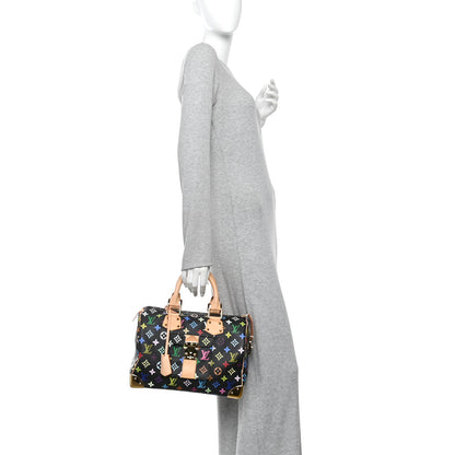 Louis Vuitton Monogram Multicolor Speedy 30 Black 2 of 9