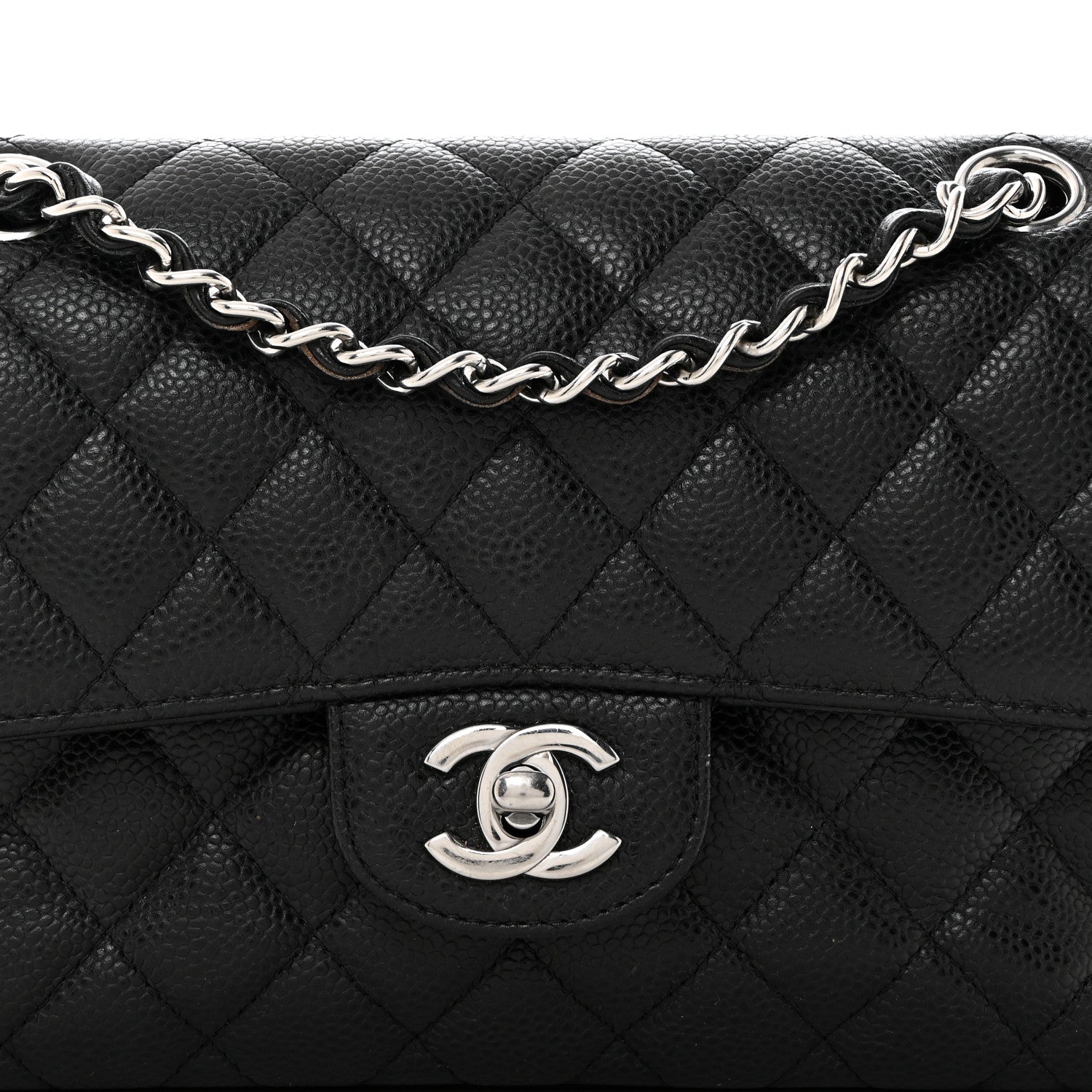 Chanel Caviar Quilted Small Double Flap Black 8 of 10