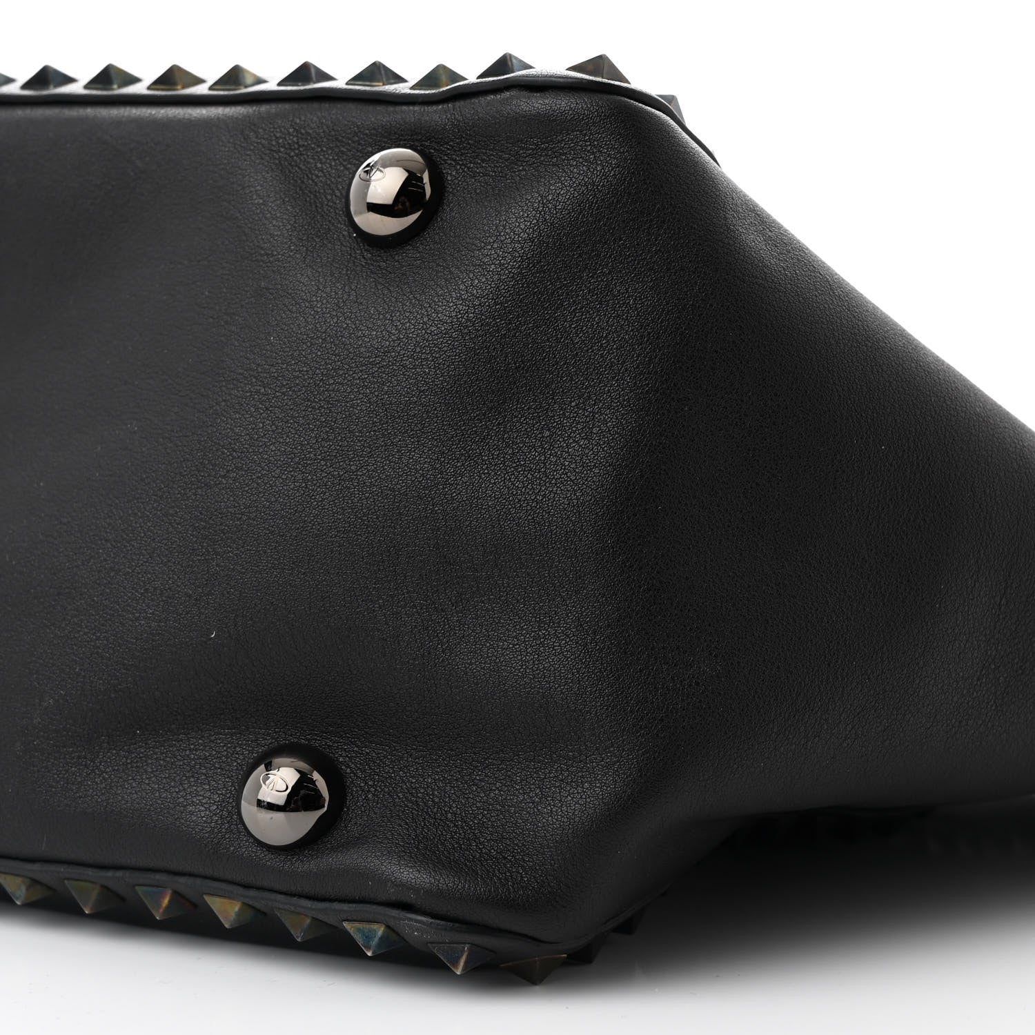Valentino Garavani Vitello Medium Rockstud Tote Black 10 of 11