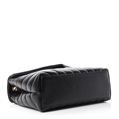 Saint Laurent Calfskin Y Quilted Monogram Small Loulou Chain Satchel Black 4 of 11