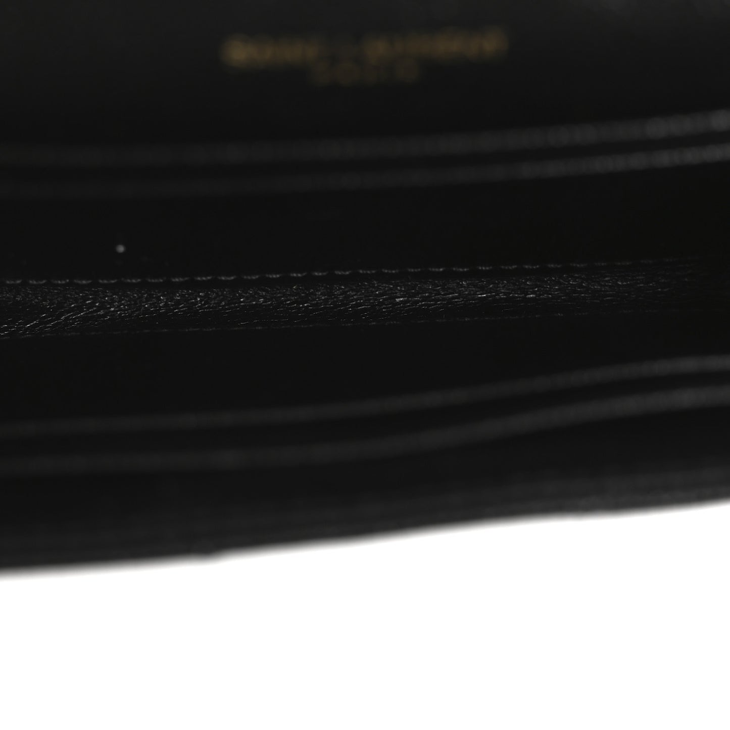 Grain De Poudre Matelasse Chevron Small Monogram Envelope Wallet Black