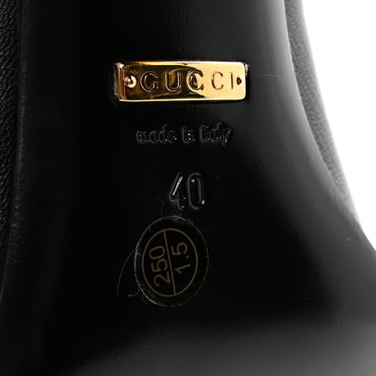 Gucci Malaga Kid Horsebit 75mm Pumps 40 Black 7 of 10