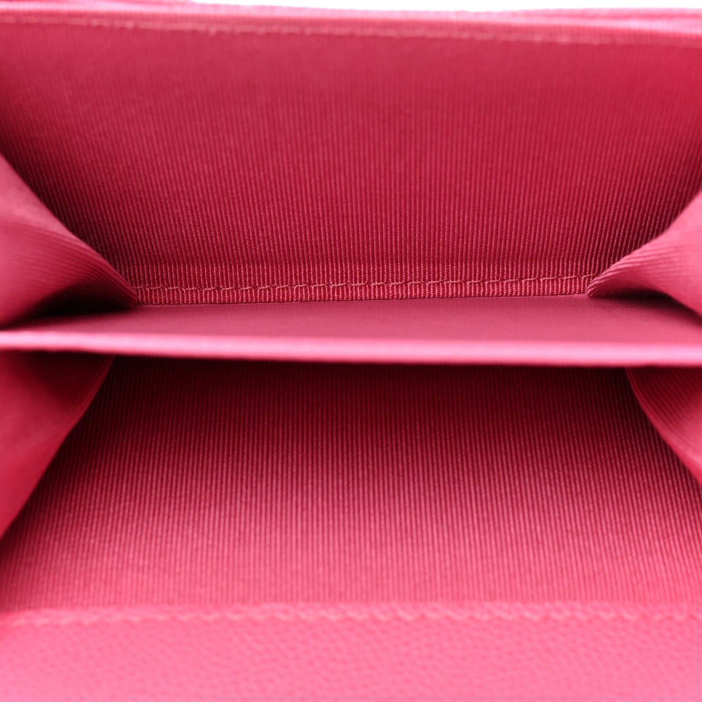 Caviar Quilted Flap Card Holder Wallet Pink