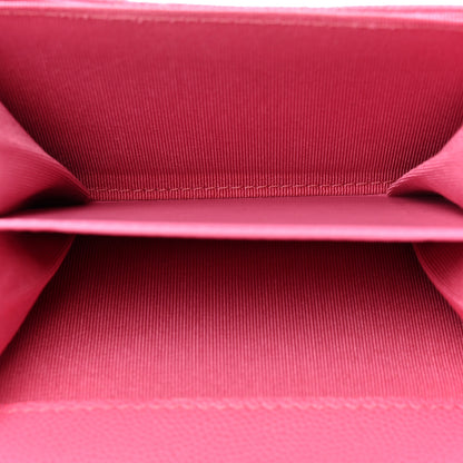 Chanel Caviar Quilted Flap Card Holder Wallet Pink 5 of 7