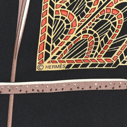 Hermes Silk Libres Comme L'Air Scarf 90 Black 8 of 10