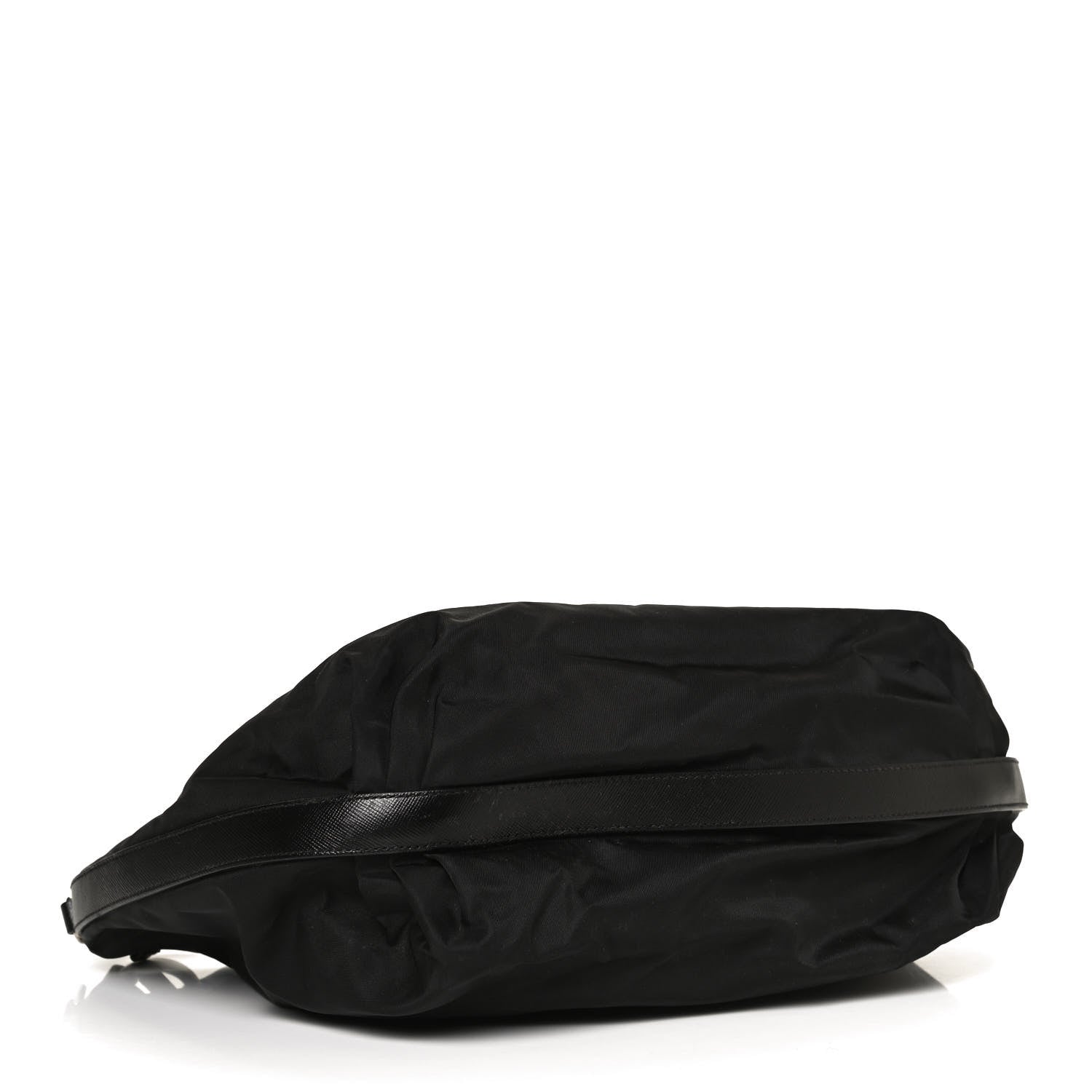 Prada Tessuto Nylon Saffiano Hobo Black 3 of 9