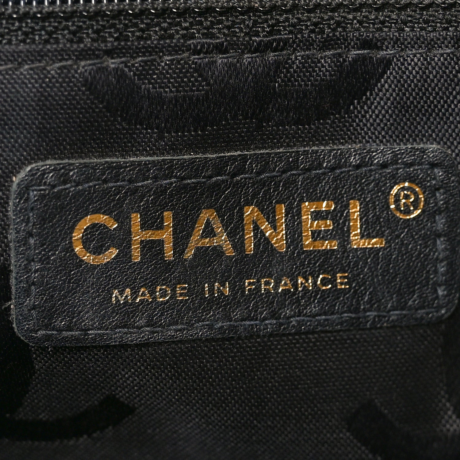 Chanel Lambskin Cross Stitch Shopper Tote Black 6 of 10