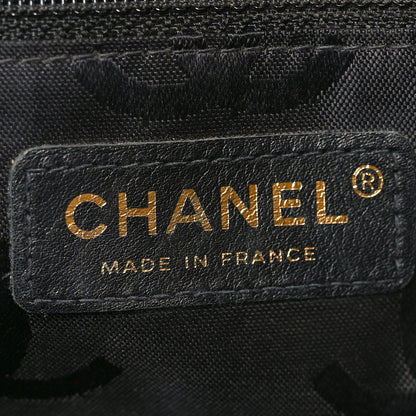 Chanel Lambskin Cross Stitch Shopper Tote Black 6 of 10