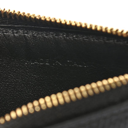 Celine Grained Calfskin Zipped Card Holder Black 7 of 9