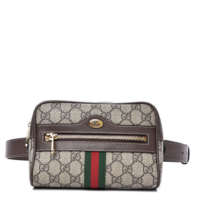 Gucci GG Supreme Monogram Web Small Ophidia Belt Bag 95 38 Dark Brown 1 of 11