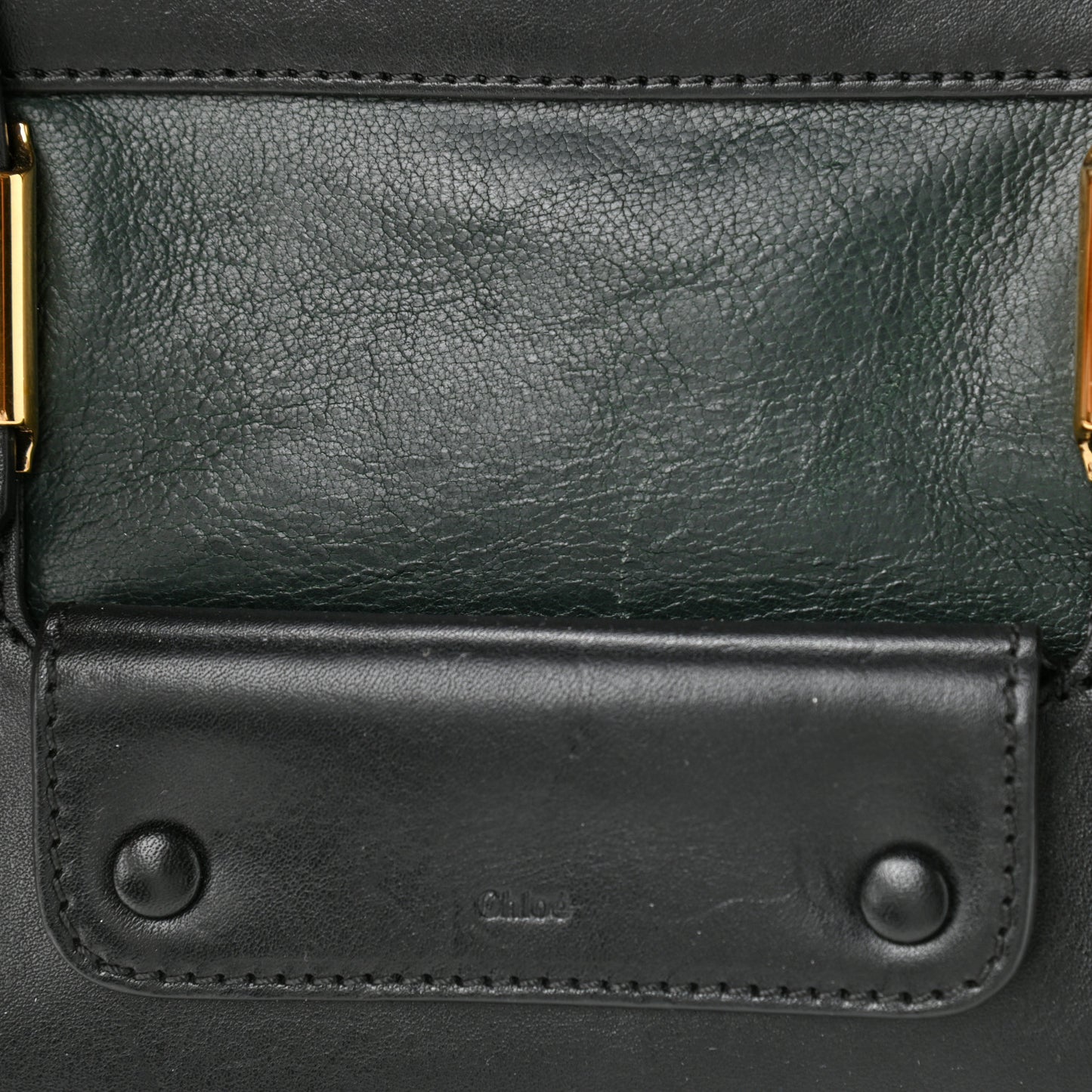 Calfskin Medium Alice Satchel Fir Green Black