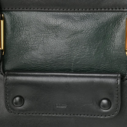 Chloe Calfskin Medium Alice Satchel Fir Green Black 10 of 12