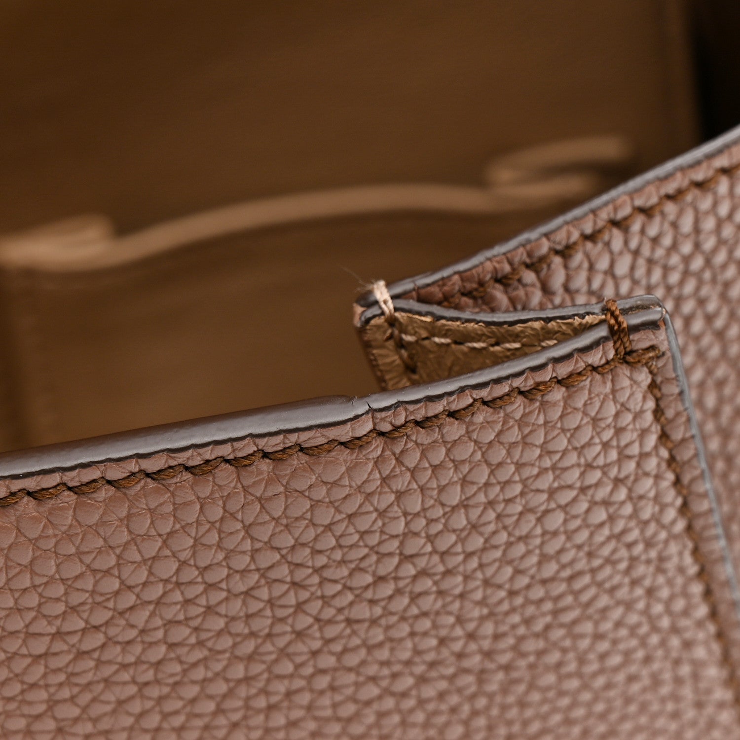 Salvatore Ferragamo Grained Calfskin Sofia Satchel Moka 14 of 19
