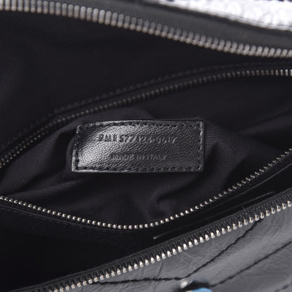 Saint Laurent Crinkled Calfskin Matelasse Monogram Niki Body Bag Black 7 of 10
