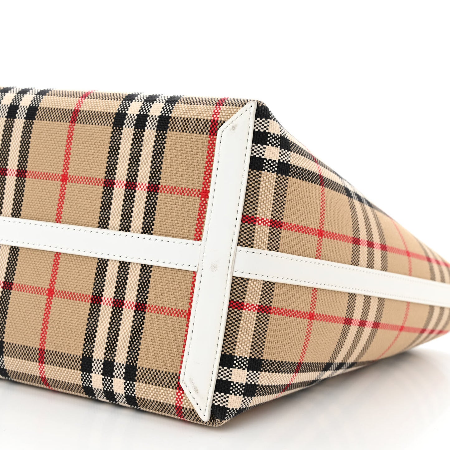 Cotton Vintage Check Small London Tote Bag White