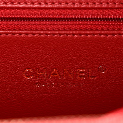 Chanel Caviar Quilted Medium CC Filigree Vanity Case Red 6 of 10