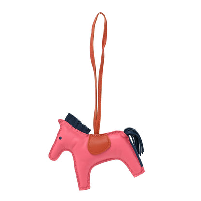 Hermes Milo Lambskin Grigri Rodeo Bag Charm PM Rose Azalee Cornaline Bleu De Malte 1 of 3