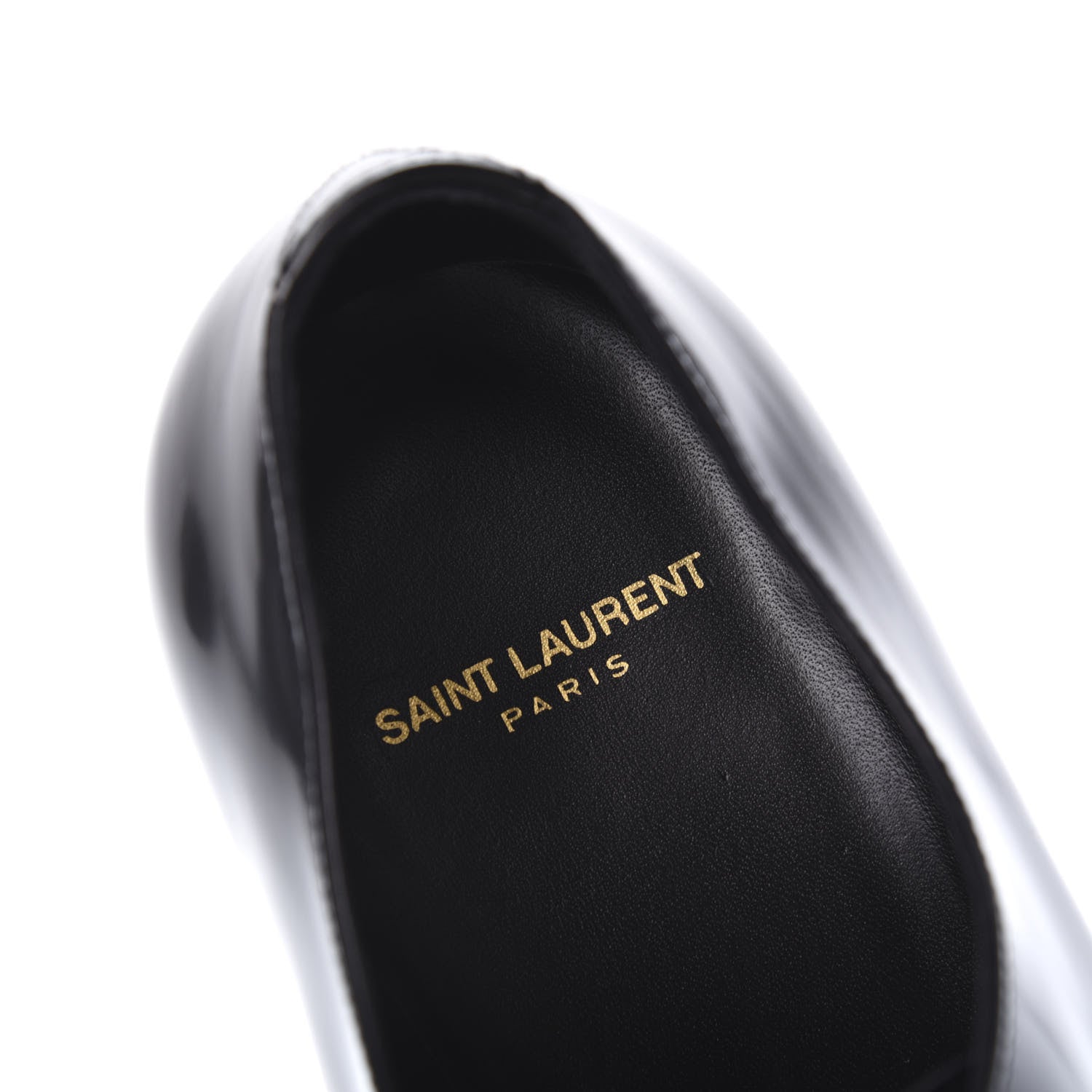 Saint Laurent Patent Calfskin Mens Smoking 25 Derby Lace Up Shoes 41 Black 7 of 10
