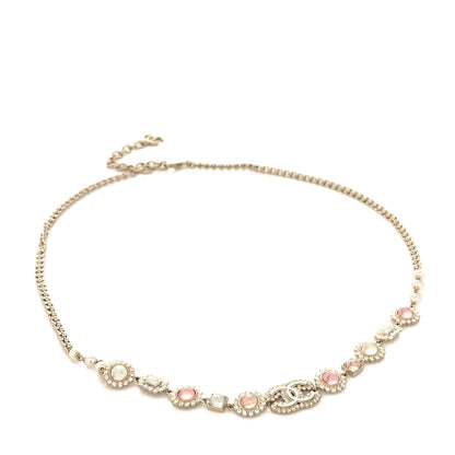 Chanel Crystal Pearl CC Chain Belt Gold Pink Gold 1 of 4