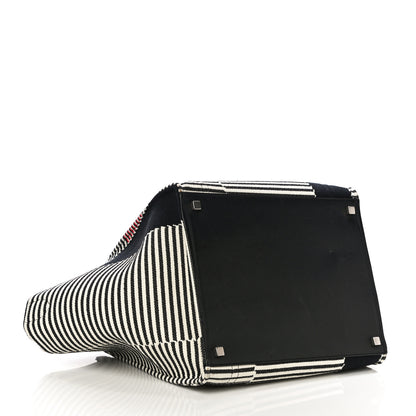 Celine Cotton Canvas Stripped Medium Phantom Luggage Multicolor 4 of 13