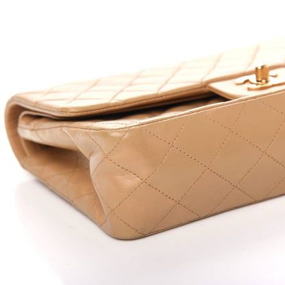 Chanel Lambskin Quilted Medium Double Flap Beige 12 of 13