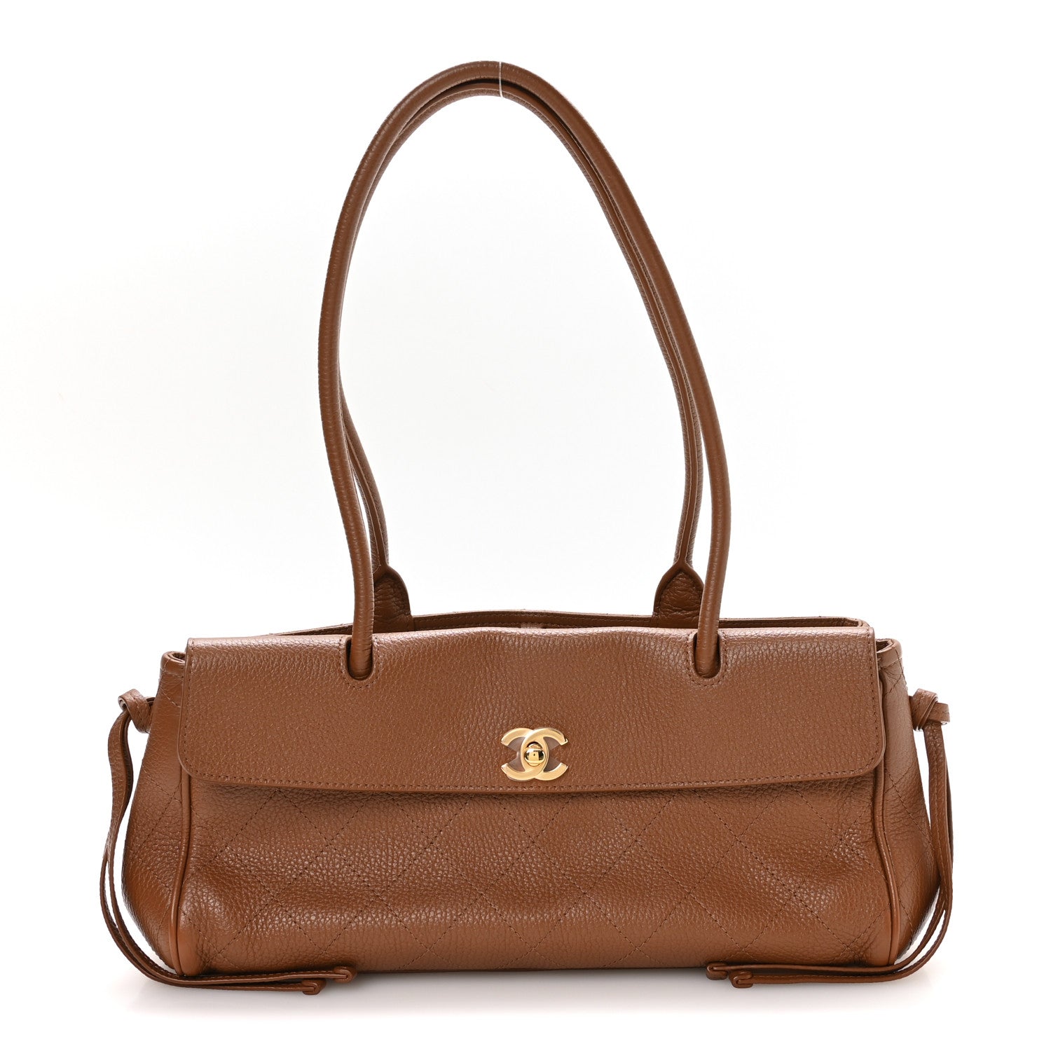 Chanel Grained Calfskin Stitched Urban Essentials Small Shopping Bag Camel 1 of 11