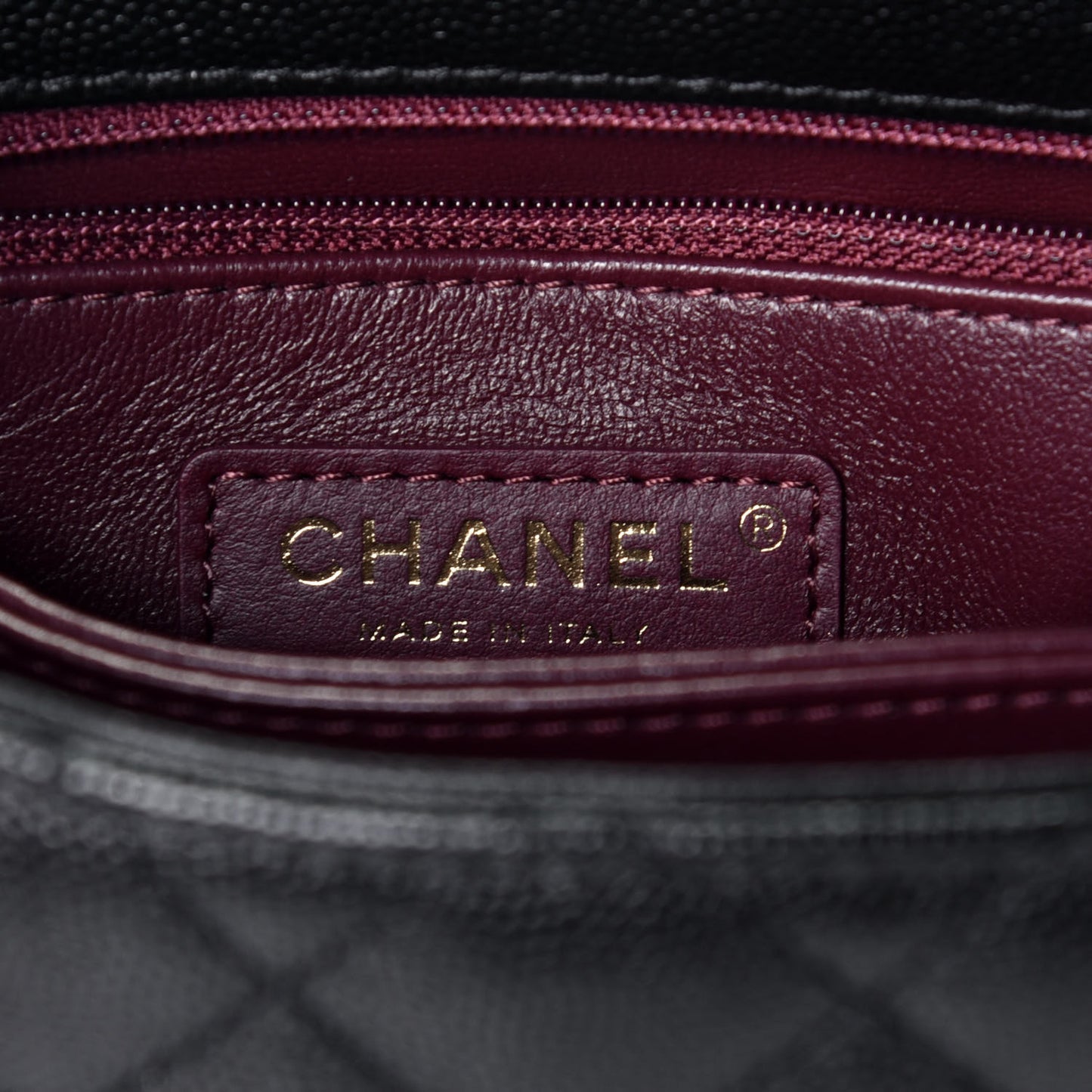 Caviar Quilted Mini Coco Handle Flap Black