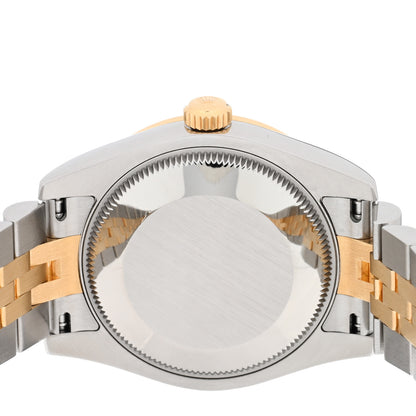 Rolex Stainless Steel 18K Yellow Gold Diamond 31mm Oyster Perpetual Datejust Watch Silver 178313 4 of 5