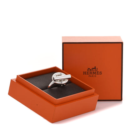 Hermes Sterling Silver GM Croisette Ring 52 6 7 of 7