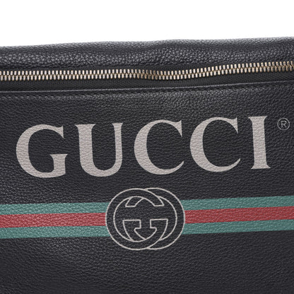 Gucci Grained Calfskin Logo Belt Bag Black 10 of 10