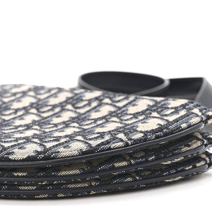 Christian Dior Oblique Saddle Pouch With Strap Navy Blue 11 of 16