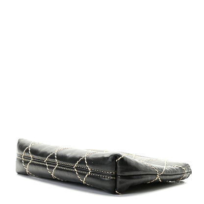 Chanel Lambskin Surpique Stitch Pochette Black 4 of 8