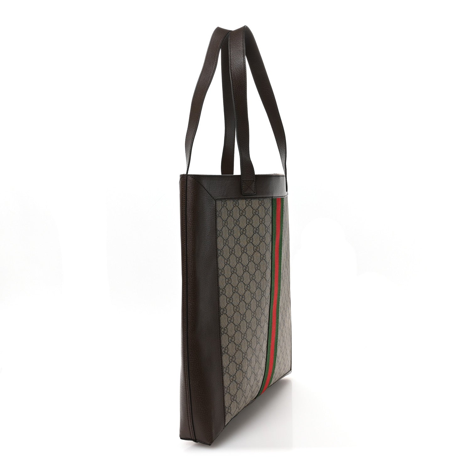 Gucci GG Supreme Monogram Web Large Ophidia Vertical Shopping Tote Brown 4 of 11