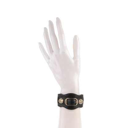 Balenciaga Agneau Arena Giant 12 Silver Hardware Bracelet S Black 2 of 5