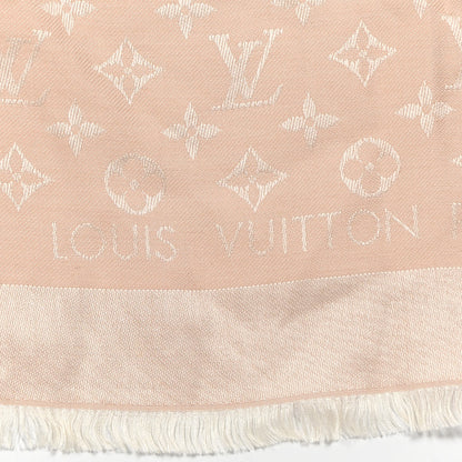 Louis Vuitton Silk Wool Monogram Shawl Rose 9 of 9